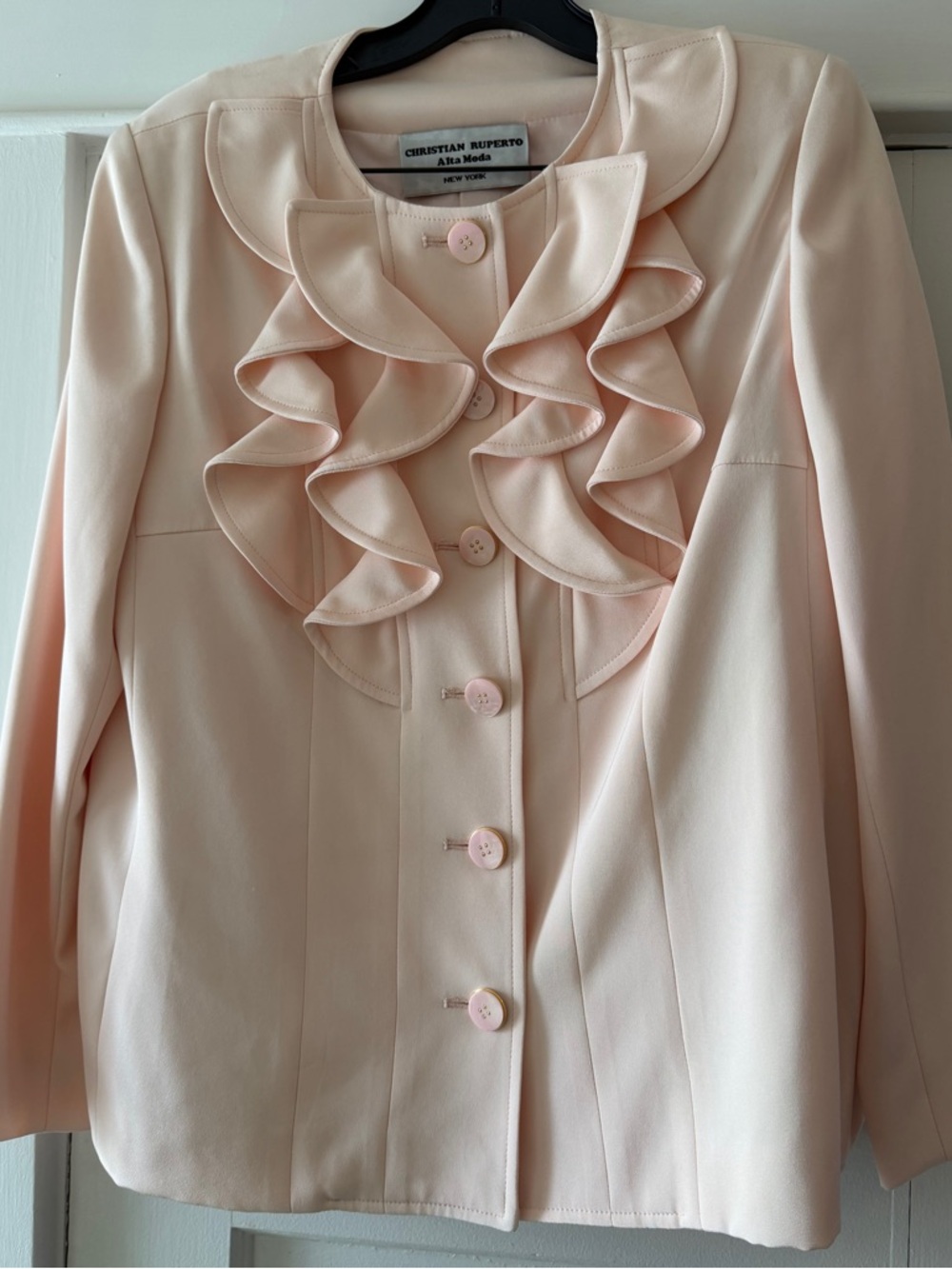 Blush Pink Silk Suit, Vintage and Never Worn. Gorgeous! - Picture 3 of 7